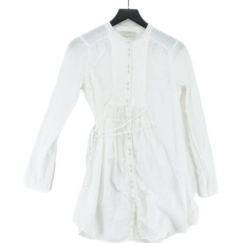 All Saints Vintage White Pintuck Adhera Shirt Dress